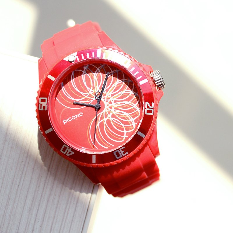 【PICONO】POP Circus Sport Watch - Magician(Red) / BA-PP-06 - นาฬิกาผู้หญิง - พลาสติก สีแดง