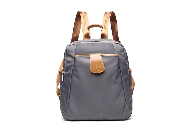 Waterproof Gray Backpack Handbag / Laptop Bag / Computer Bag / Shoulder Bag # 1024 - กระเป๋าเป้สะพายหลัง - วัสดุอื่นๆ สีเทา