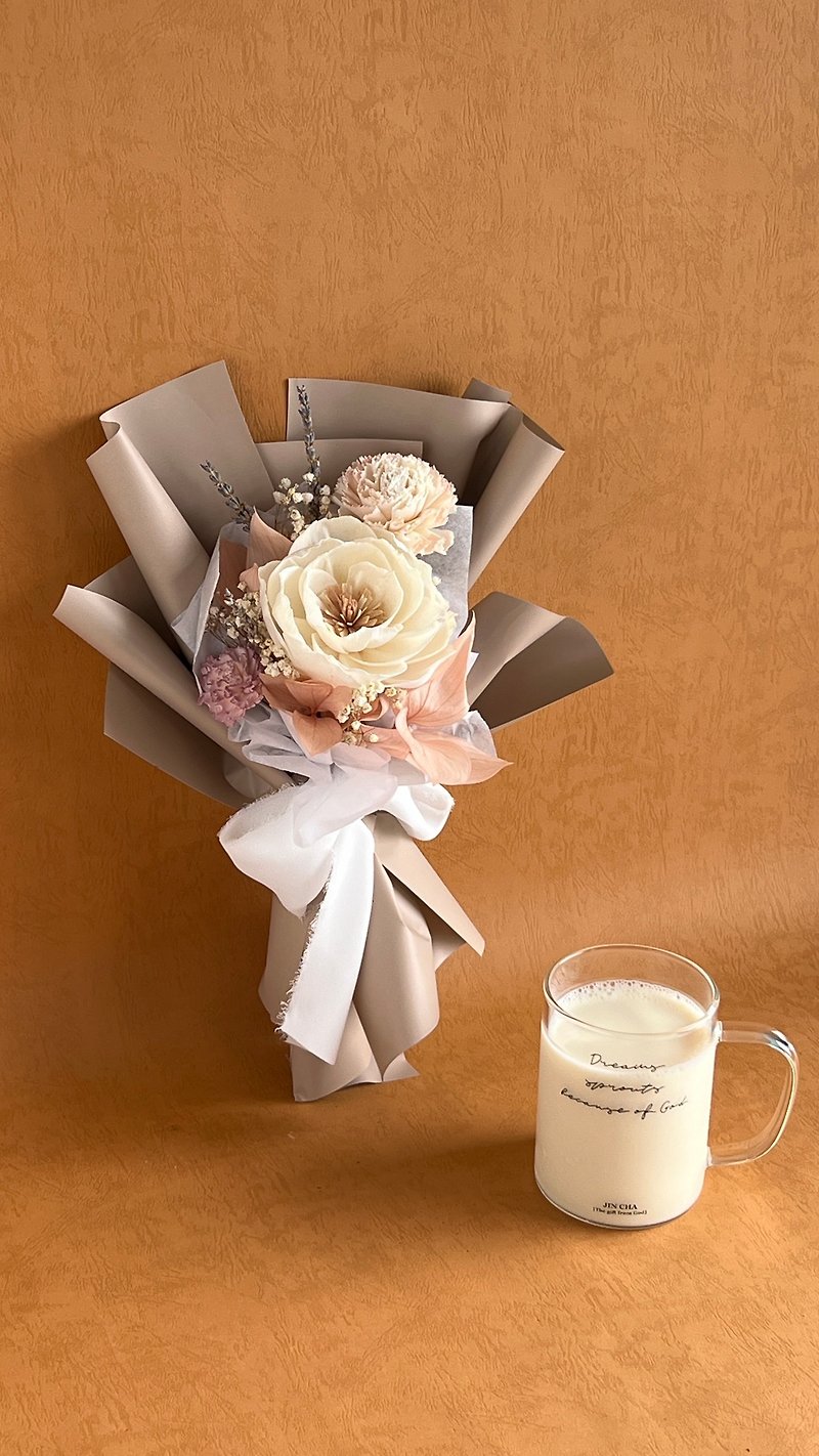 Gentle Peony Mother's Day Diffuse Bouquet - Dried Flowers & Bouquets - Plants & Flowers Pink