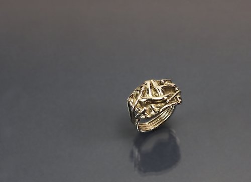 Maple jewelry design 質感系列-不規則皺摺925銀戒