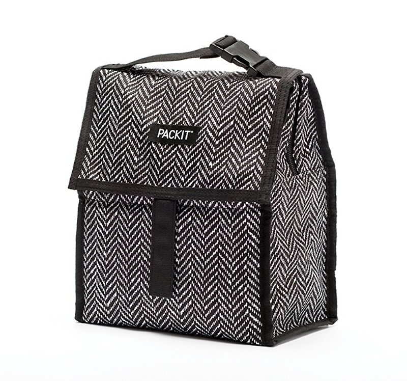 United States [PACKiT] ice cool multi-function freezer bag (black and white geometry) cold bag / breast milk bag - Diaper Bags - Cotton & Hemp 