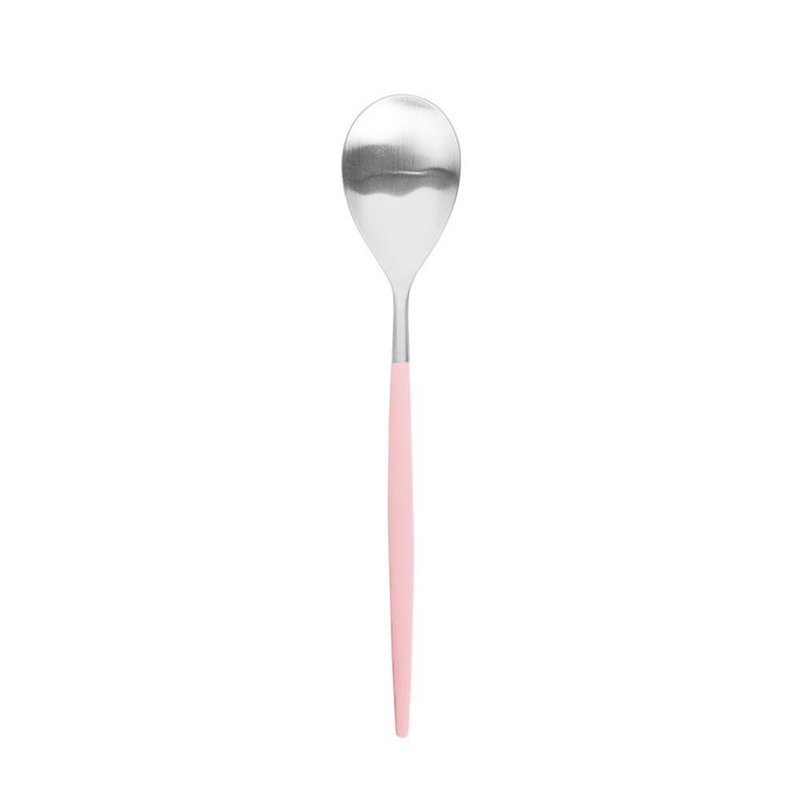 Portuguese Cutipol MIO pink handle dessert spoon - Cutlery & Flatware - Stainless Steel Pink