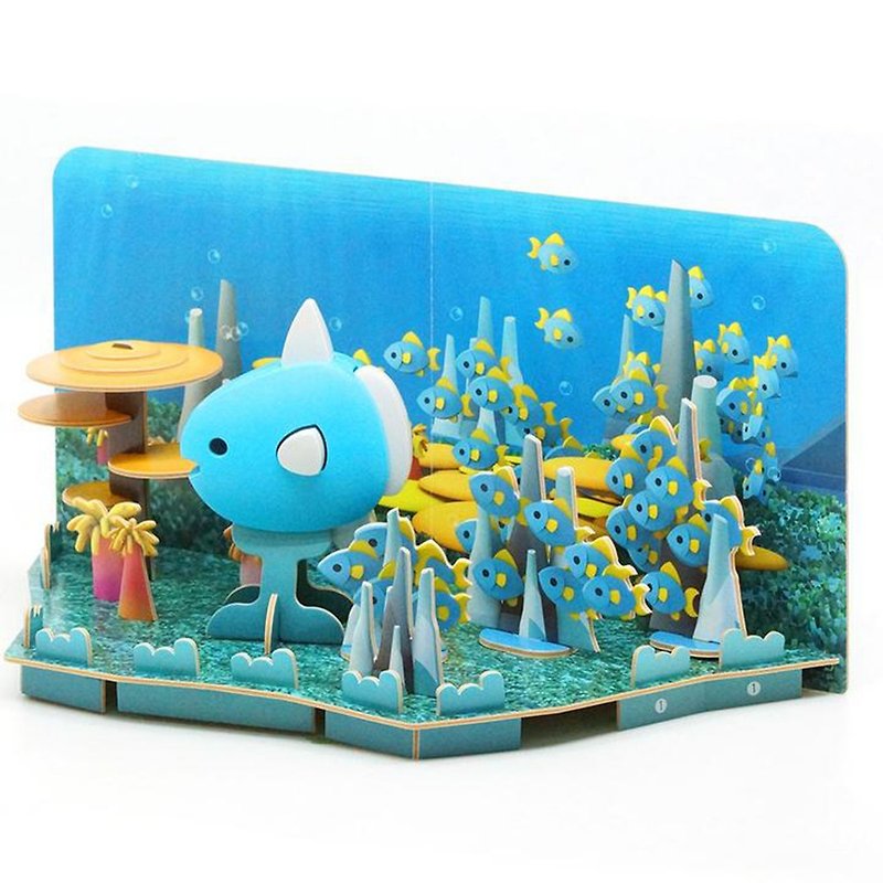 Halftoys Ocean Mola STEAM Toy - ของวางตกแต่ง - พลาสติก สีน้ำเงิน