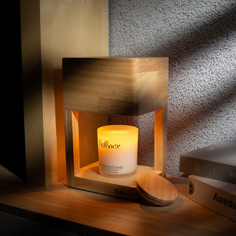 【Rofancy】無垢材の溶けた蝋ランプ～原木の優雅さ～ - 照明・ランプ - 木製 