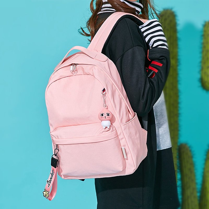 上新5折 清新女生 后背包 肩背包 手提包 防潑水 电脑包 旅行包 书包 粉色 共六色可选  个性定制 可绣字 - 背囊/背包 - 其他材質 粉紅色