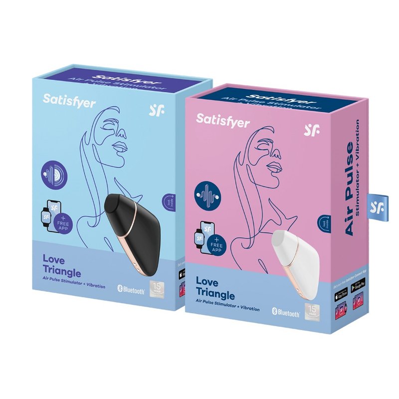 德國Satisfyer Love Triangle 智能便攜吸吮陰蒂震動器 - 情趣用品 - 矽膠 