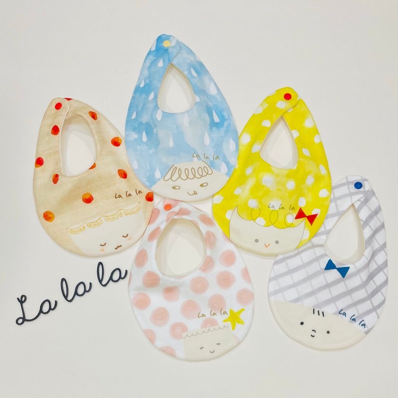 Cute expression pack eight-layer yarn cotton saliva towel / bib - Bibs - Cotton & Hemp 