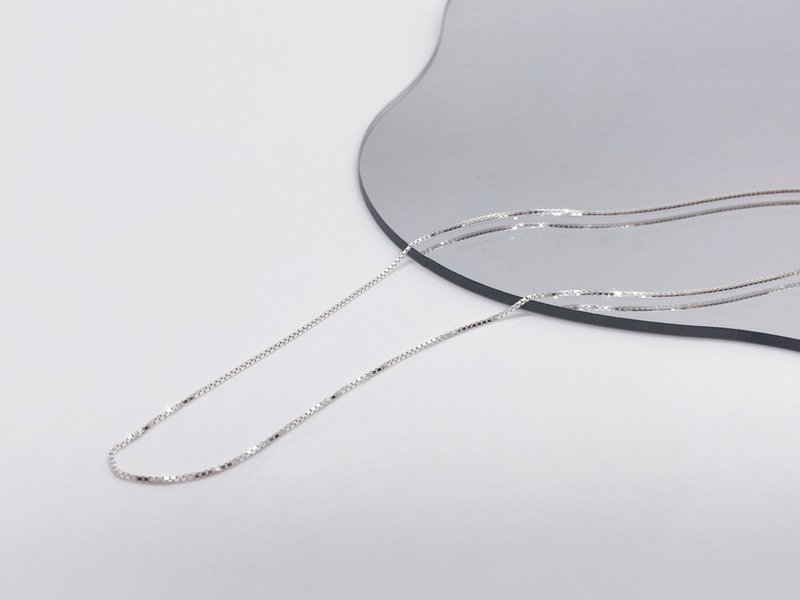 925 sterling silver necklace-box chain - Necklaces - Sterling Silver Silver