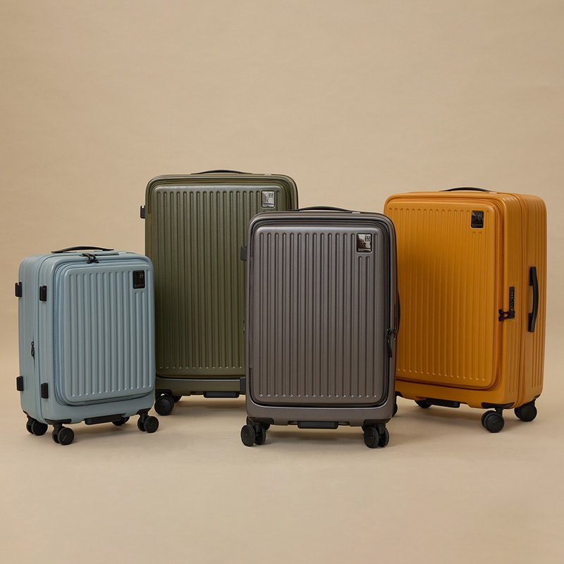 [Kim Anderson] 24-inch Traveler front-opening top gauge Hinomoto silent wheel suitcase - กระเป๋าเดินทาง/ผ้าคลุม - พลาสติก สีน้ำเงิน