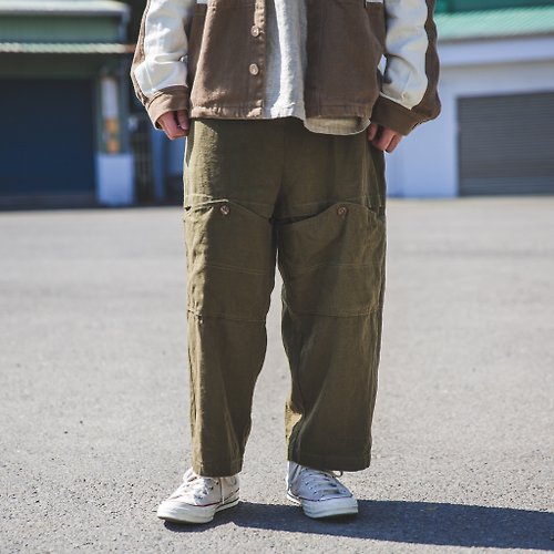 Hempable. Clothing 【Off-season sale】Hemp00 Snow Cocoon Pants-Weed Green繭型褲
