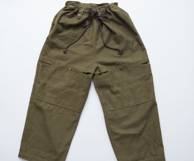 Off-season sale】Hemp00 Snow Cocoon Pants-Weed Green繭型褲- 設計館