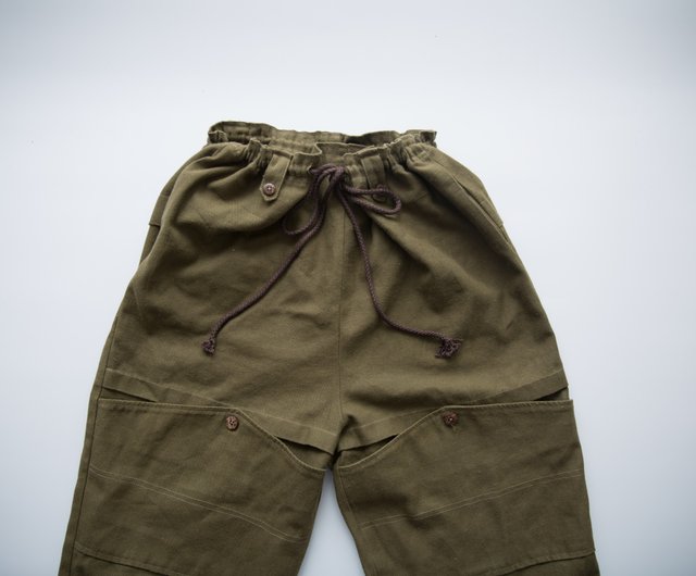 Off-season sale】Hemp00 Snow Cocoon Pants-Weed Green繭型褲- 設計館