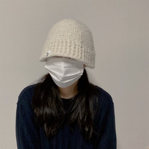 【Raucohouse】Braided knit earflap cap