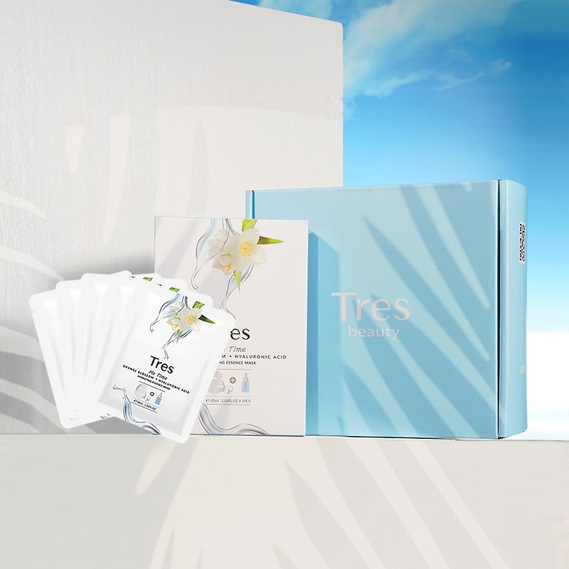 [Orange Blossom Mask Gift Box] 5 boxes of 25 pieces plus 5 pieces l first aid hydration - Face Masks - Other Materials White