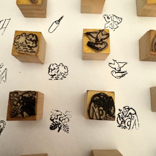 木製スタンプ　アンティーク　フランス JEAN-PIERRE社 TIMBRES EDUCATIFS アンティークスタンプ 24