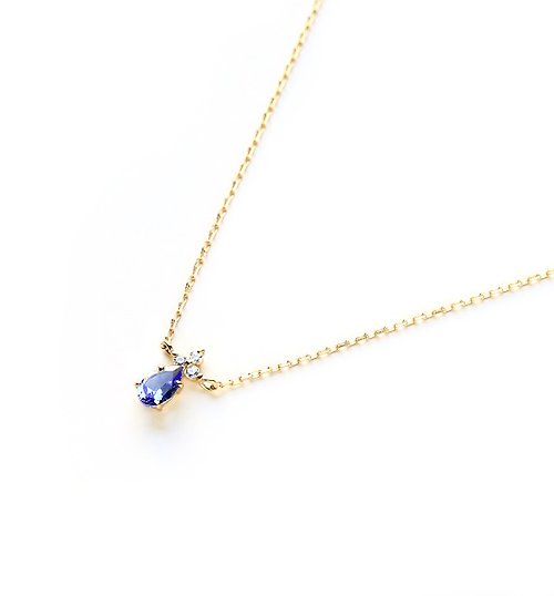 raspia K18 タンザナイト&ダイヤモンドのネックレス ~Ello Lilas~ 12月誕生石