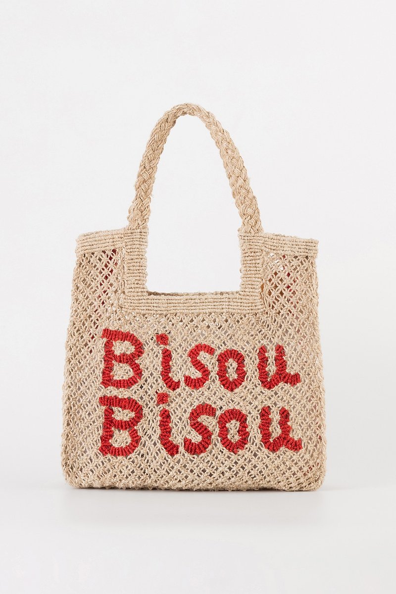 the-jacksons-Bisou-Bisou-Stella-Natural-Scarlet-S - กระเป๋าแมสเซนเจอร์ - ผ้าฝ้าย/ผ้าลินิน หลากหลายสี