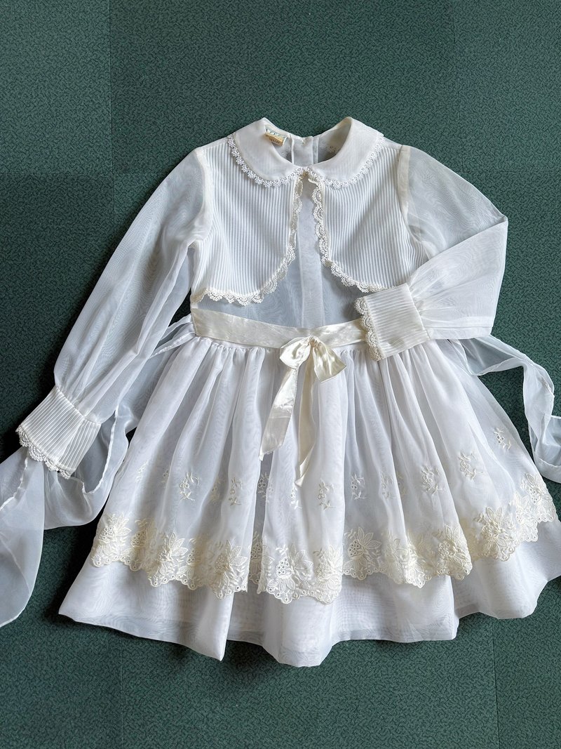 size 7 Child vintage 玻璃紗假兩件式套裝款 - 洋裝/連身裙 - 其他材質 