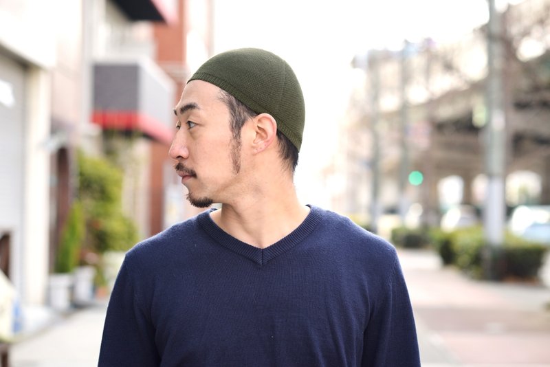 無縫製 オーガニックコットン イスラムワッチ ユニセックス 日本製　インナーキャップ - 帽子 - 棉．麻 綠色
