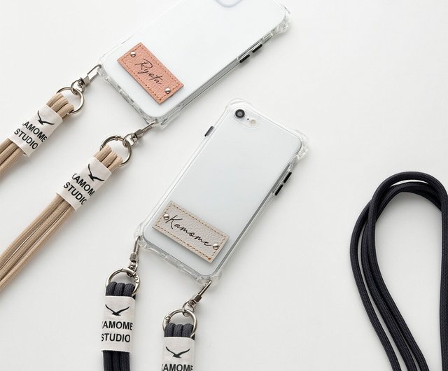 革屋が作る 名入れタグiPhoneケース 【 シュリンクレザー × TPU