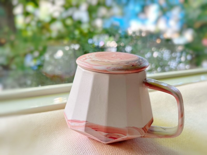 Polygonal mountain view mug - Cups - Porcelain Multicolor