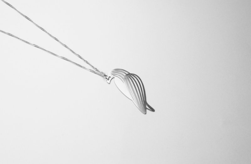 カラスネックレス_動物シリーズ_質問 - ネックレス - 金属 シルバー
