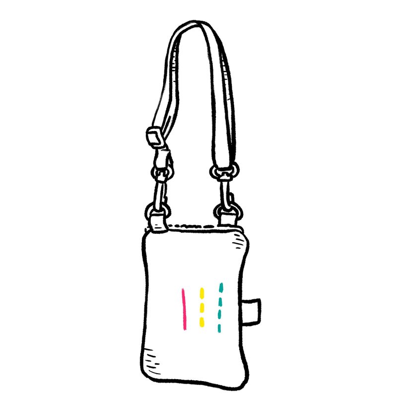 HEY !! Upright treasure bag design and color customization area - กระเป๋าแมสเซนเจอร์ - ผ้าฝ้าย/ผ้าลินิน สีดำ