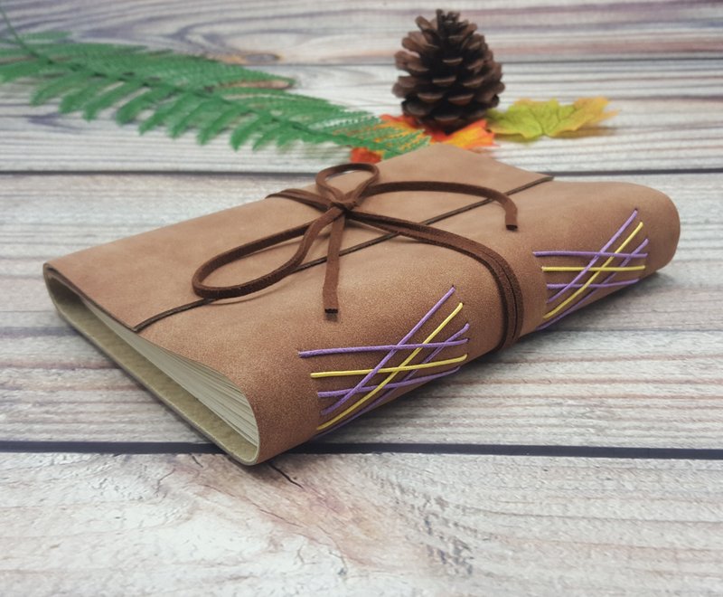 Bohemian Style Journal - Choco Tone with Velvet Cord - 筆記本/手帳 - 環保材質 