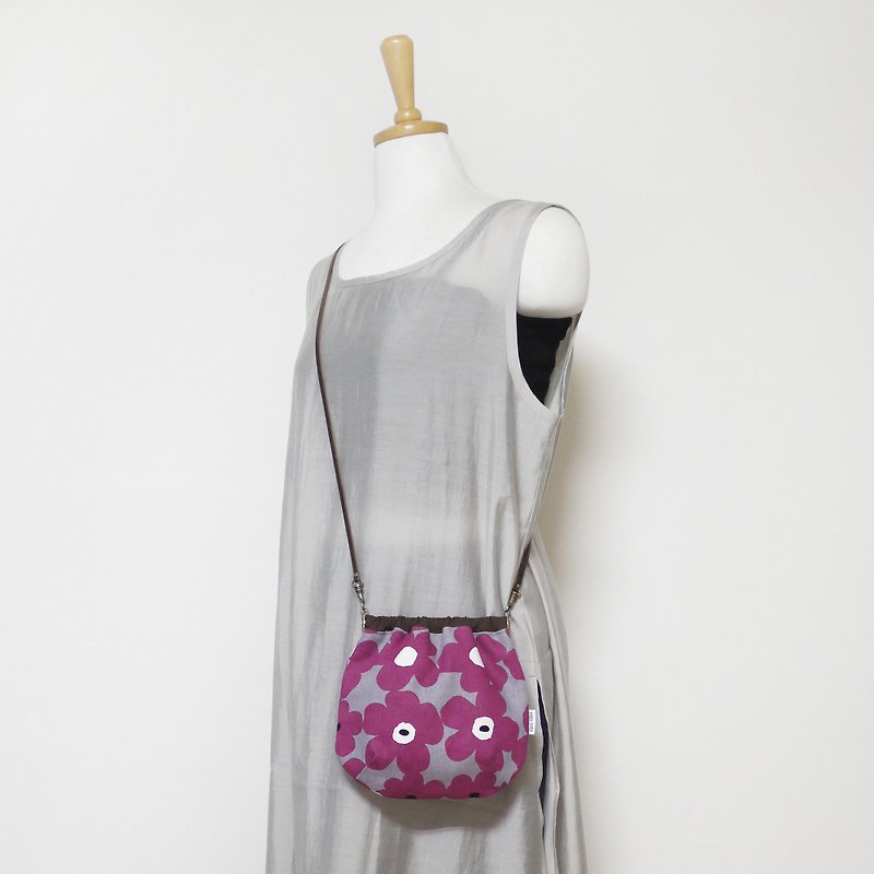 Shrapnel gold small backpack/flower handle picture/3 colors - Messenger Bags & Sling Bags - Cotton & Hemp 