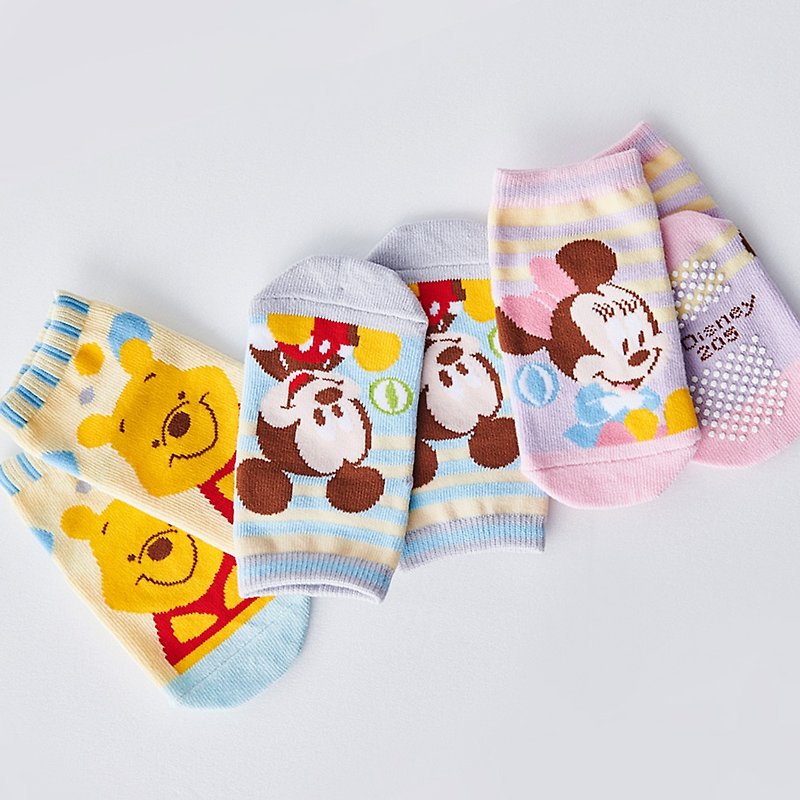 [ONEDER Wanda] Disney Mickey Frozen Elsa Children's Non-slip Socks Taiwan Made Baby Socks - ถุงเท้า - วัสดุอื่นๆ 