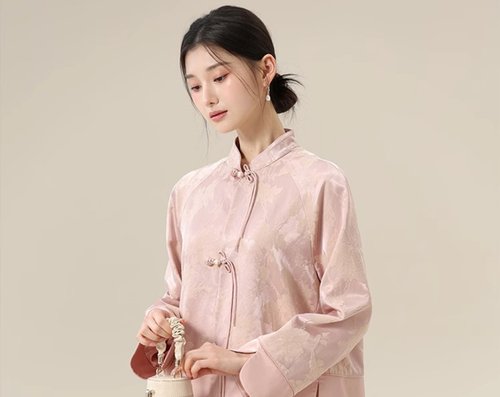 初蟬 【如意】 新中式復古中國風 織錦緞提花上衣/半裙