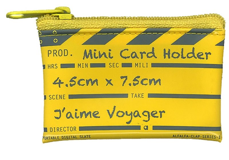 Director clap Mini card holder - Yellow - Keychains - Plastic Yellow
