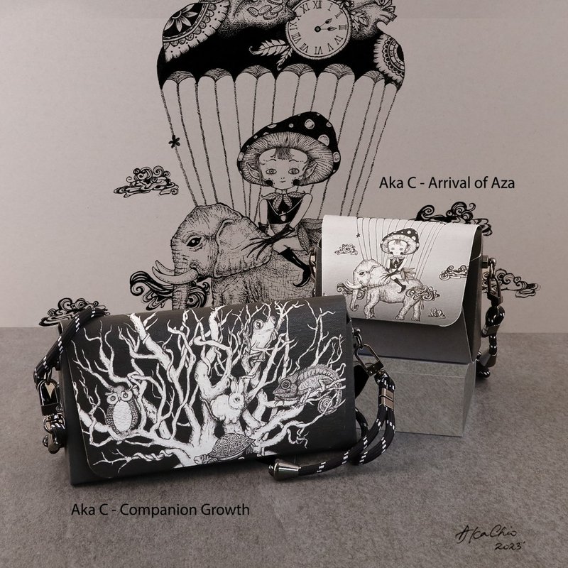 MiniBag 迷你方袋 Aka C -Companion Growth 香港藝術家聯乘 - 側背包/斜背包 - 紙 