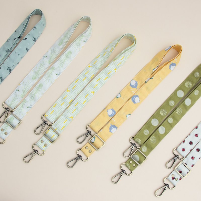 Linzi cloth flower/adjustable strap/cross strap/wrist strap - Lanyards & Straps - Cotton & Hemp 