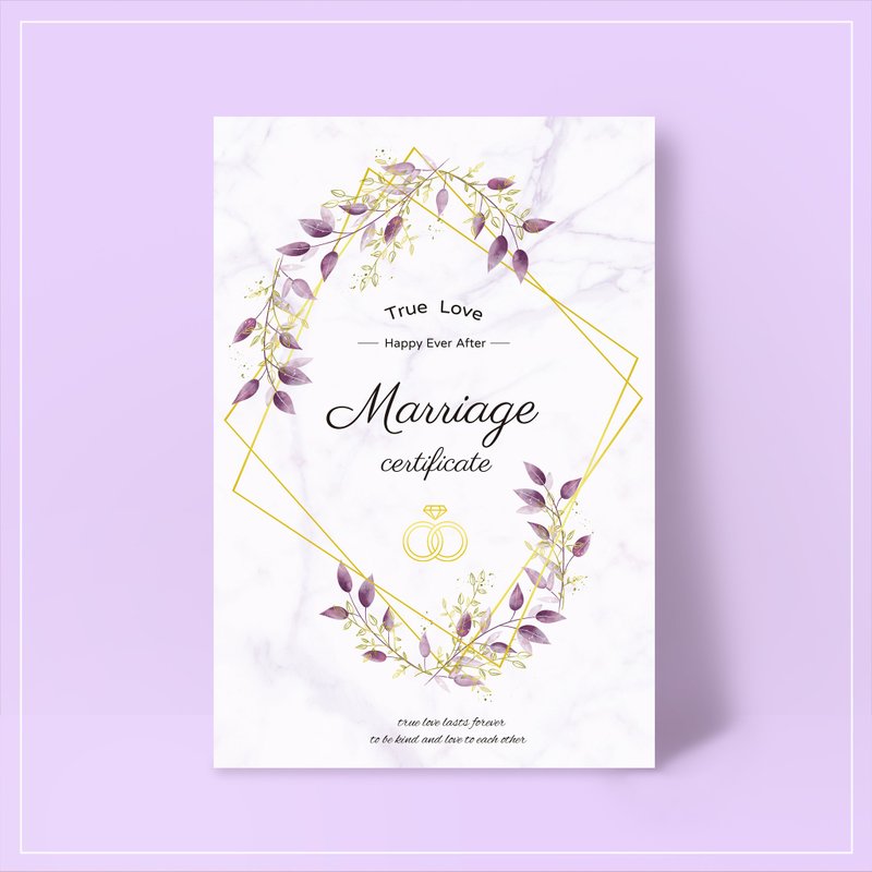 結婚書約夾-結婚證書夾-書約夾-證書夾-書約-客製化書約夾 - 結婚書約 - 紙 銀色