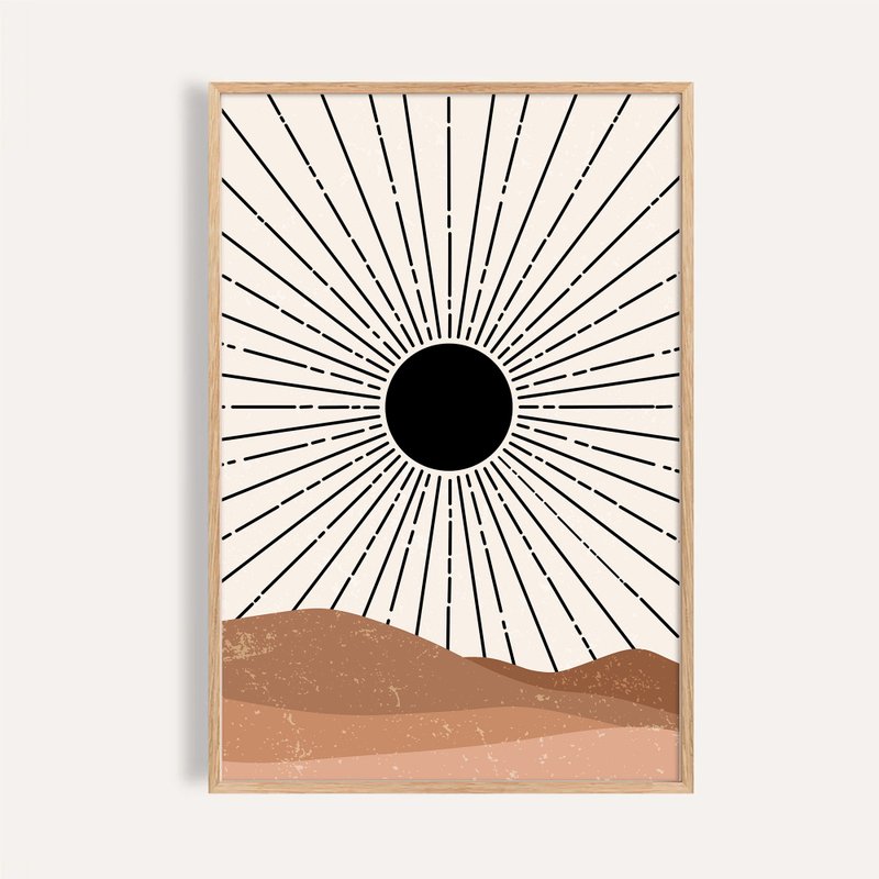 曠野之日 Desert Sun / 波西米亞風格幾何掛畫 畫芯 海報 - 海報/掛畫/掛布 - 紙 