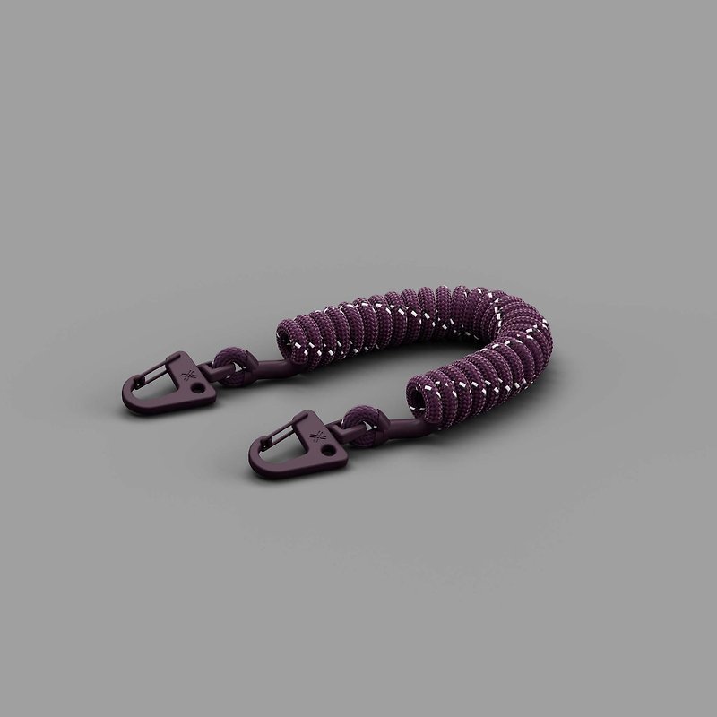 XOUXOU / 捲線掛繩-勃根地紫Burgundy - 手機配件 - 聚酯纖維 紫色