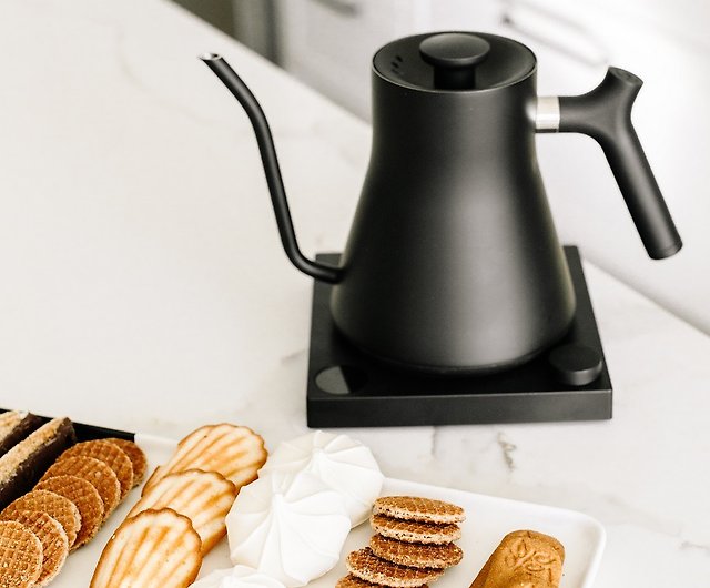 Stagg EKG Electric Kettle 0.9L - Matte White with Maple Accents