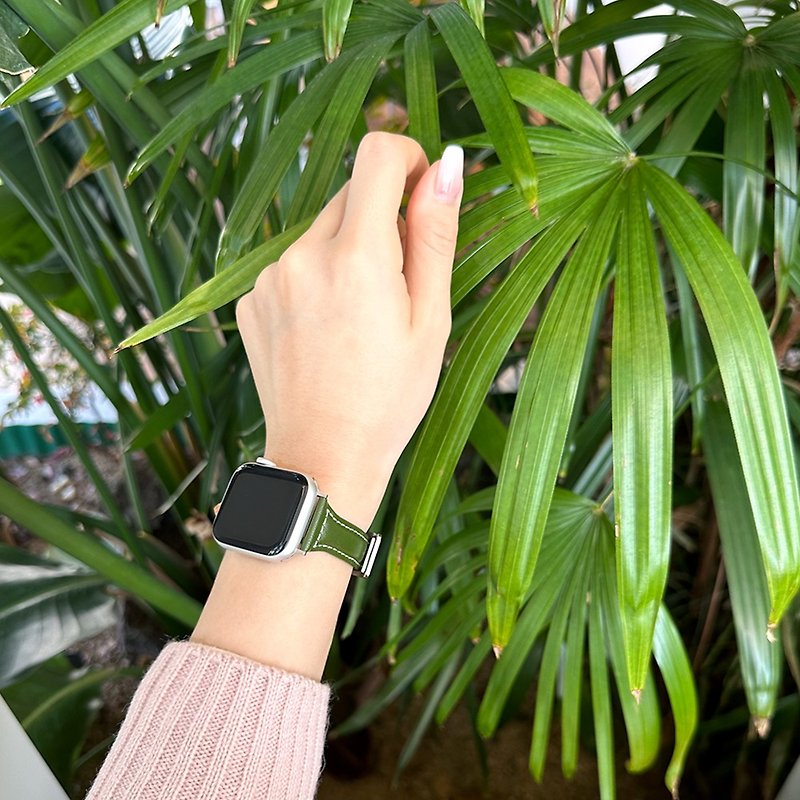 Slim-fit vegetable vegan leather cork strap for Apple Watch Galaxy Watch - 錶帶 - 環保材質 