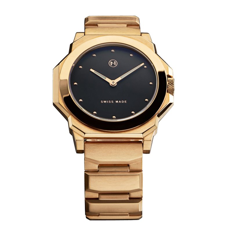 NOVE Rocketeer C004-07 瑞士腕錶 快速拆錶帶扣(附送三款錶帶) - 男錶/中性錶 - 不鏽鋼 金色