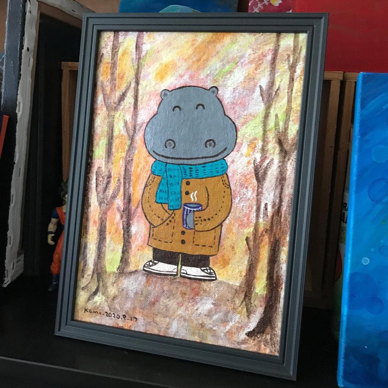 オリジナルペインティング∣森カバ - フォトフレーム - その他の素材 多色