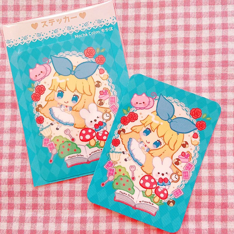 Light Blue Alice Sticker - Stickers - Paper 