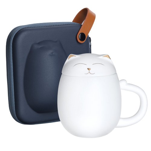 宜龍茶器 泡茶杯|幸福貓杯組(390ml)|2色可選