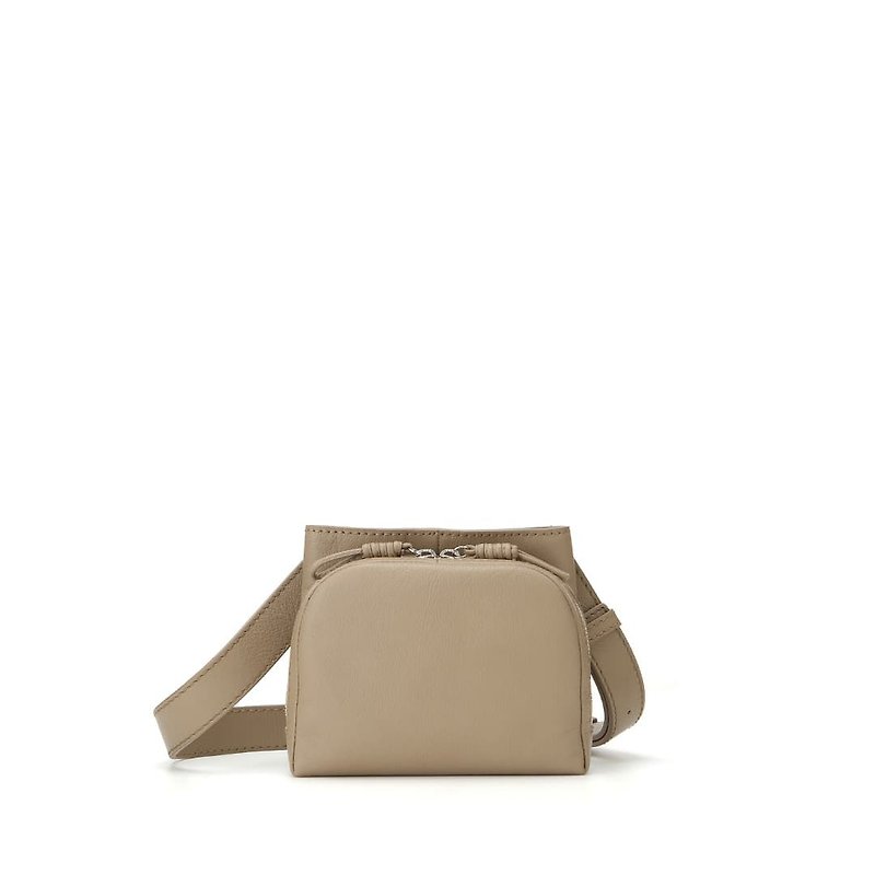 Sora Crossbody Bag S-Beige - Messenger Bags & Sling Bags - Genuine Leather Khaki