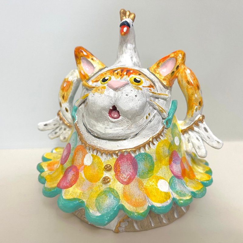 白鳥の湖 猫の陶器人形 - 人形・フィギュア - 陶器 