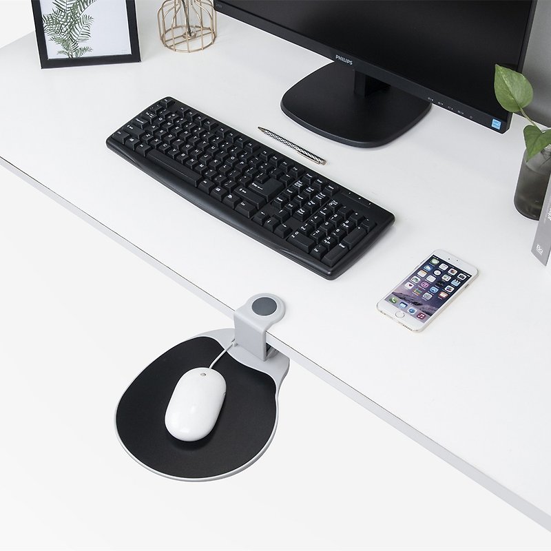 AIDATA love him ergonomic rotating desk mouse platform gray UM003 - อุปกรณ์เสริมคอมพิวเตอร์ - วัสดุอื่นๆ สีเทา