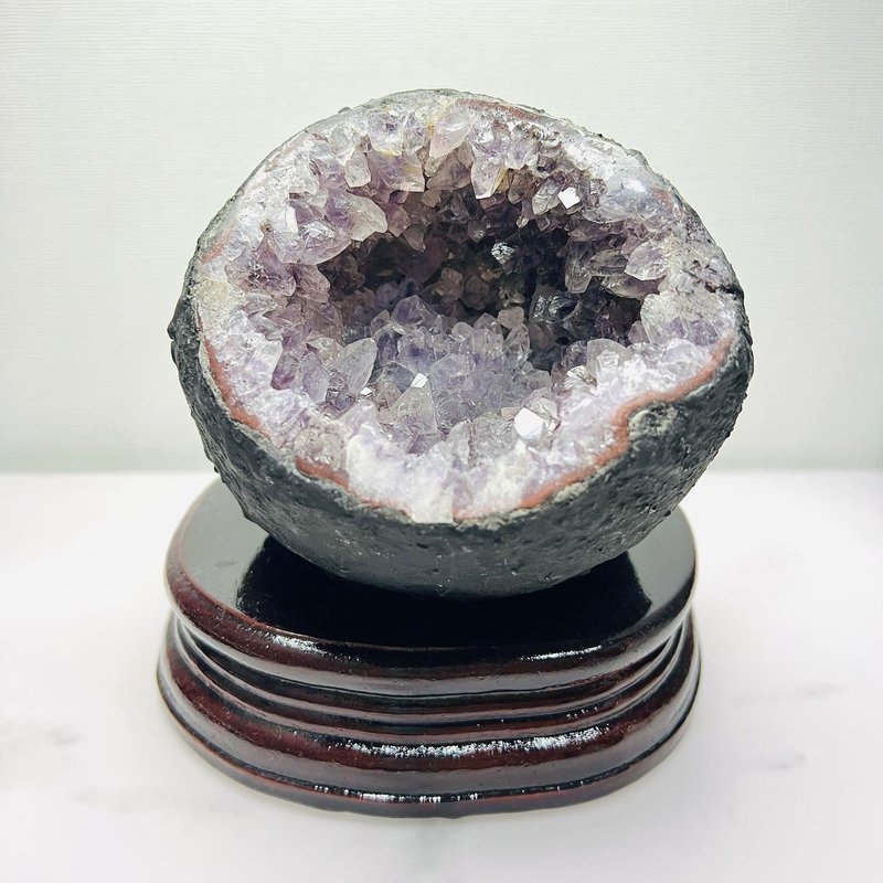 紫晶錢袋子連訂造底座 | 水晶 | 水晶擺件 - 擺飾/家飾品 - 水晶 紫色