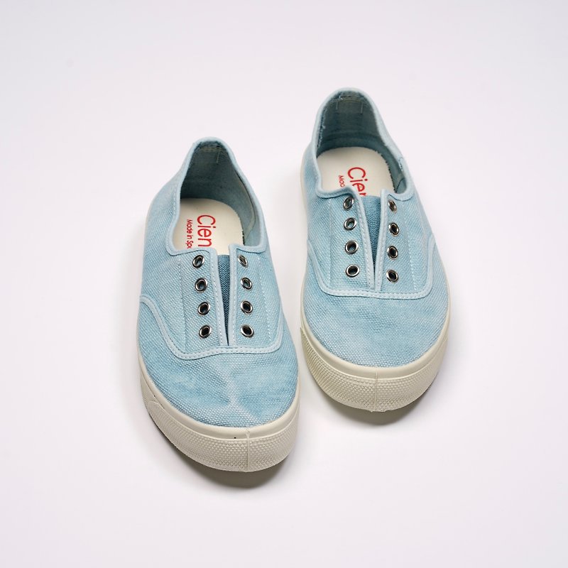西班牙國民帆布鞋 CIENTA 10777 72 淡藍色 洗舊布料 大人 - 男款休閒鞋 - 棉．麻 藍色