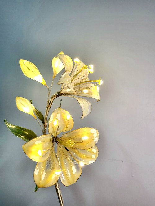 お花のハンドメイド2点 水引フラワーミニポット 白 | iichi 日々の暮らしを心地よくする