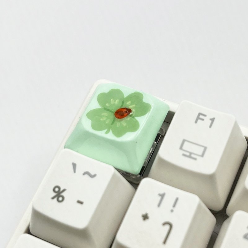 XVX low profile keycap Clover and ladybug - Computer Accessories - Plastic Green